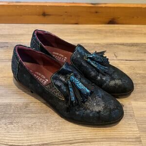 L'Artiste Klasik Multi-Color Metallic Shimmer Tassel Loafer - size 41